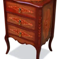 میز گرام وتلفن  سه کشو معرق