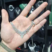 نقره سرویس نیم ست انگشتر گوشواره زنجیرساعت نگین