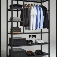 رگال لباس فلز و چوب|کتابخانه، شلف، قفسه‌های دیواری|شاهرود, |دیوار