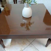 فروش میز پذیرایی همراه با دو میز کوچک و شیشه