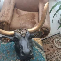 مجسمه سر گاو دکوراتیو|مجسمه، تندیس، ماکت|تهران, باغ فیض|دیوار