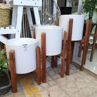 استند و پایه چوبی گلدان|گل و گیاه طبیعی|اسلام‌شهر, چیچکلو|دیوار