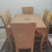 ناهار خوری شش نفره  چوب راش