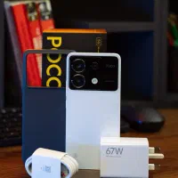 گوشی Poco X6 256/12 سفید طرح سرامیکی درحد نو