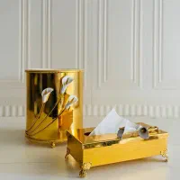 سطل و دستمال گل شیپوری