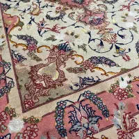 قالیچه ذرع و نیم دستبافت تبریز گل ابریشم|فرش|تهران, جوادیه تهرانپارس|دیوار