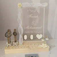 فروش استند اثر انگشت و جا حلقه و ست عقد|صنایع دستی و سایر لوازم تزئینی|صوفیان, |دیوار