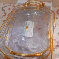 سینی سه تیکه طلایی