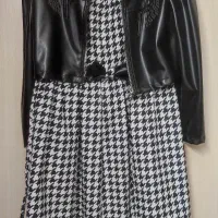 سارافون مجلسی با کت چرم