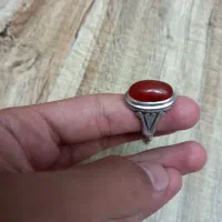 انگشتر نقره عقیق یمنی کهن