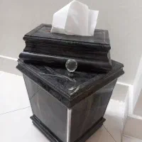 جا دستمال و سطل آشغال