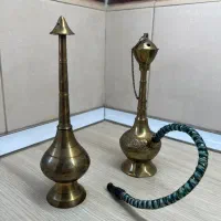 گلاب پاش و قلیون کوچک برنجی تزیینی