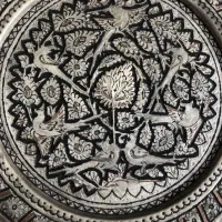 دیوارکوب مسی پرقلم بسیار قدیمی|کلکسیون اشیاء عتیقه|قزوین, |دیوار