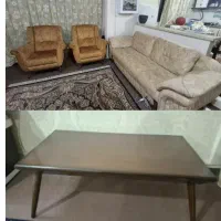 نیم ست مبل راحتی شرکتی سفارشی همراه میز عسلی