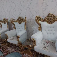 مبل سلطنتی ۹نفره با۴تامیزعسلی