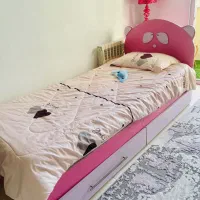تخت نوجوان یکنفره طرح پاندا ام دی اف|تخت و سرویس خواب|رشت, گلسار|دیوار