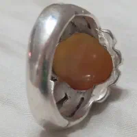 انگشترنقره عقیق خطی اصل یمنی اصل رکاب اشکی جوندار|جواهرات|قم, نیروگاه|دیوار