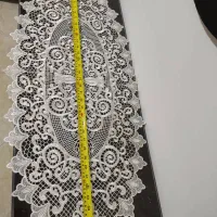 رومیزی نباتی رنگ شامل هفت تکه نو|پرده، رانر، رومیزی|قدس, شهر‌قدس|دیوار