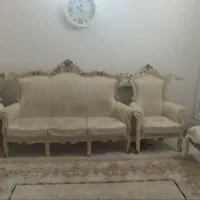 مبل استیل 7 نفره رنگ شیری