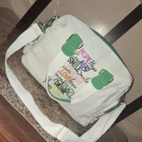 کیف اسپورت سفید جادار با جنس کتان