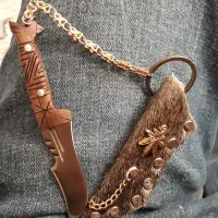 چاقو  کله کفتری تزیین و کلکسیونی واقعی و نو