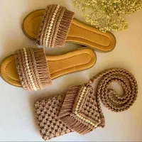 ست مکرومه بهاری دست ساز*تزیینات خاص خونه*