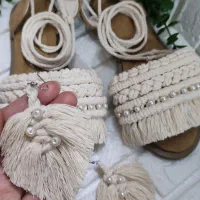 صندل کیف پرده مکرومه