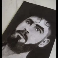 طراحی چهره سیاه قلم|تابلو، نقاشی، عکس|چناران, |دیوار