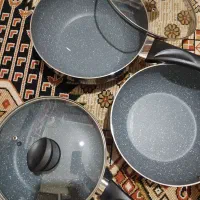 تابه دسته دار  گرانیت تفلون عروس  ۵ پارچه