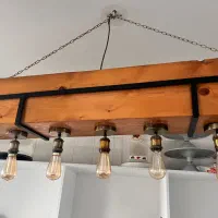 لوستر چوبی|لوستر و چراغ آویز|بندر انزلی, ساحل قو|دیوار