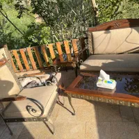 مبل ۸ نفره برنز همراه میز