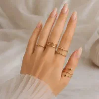 انگشتر زنانه ست ۵ عددی
