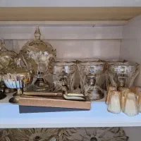 سرویس کامل پذیرایی شامپاینی پایه آنتیک خارجی|ظروف سرو و پذیرایی|قم, زنبیل آباد|دیوار