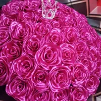 دسته گل روبانی