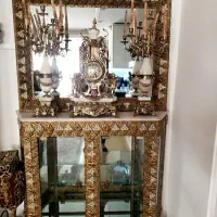 آینه و میز کنسول برنج برنز برنجی