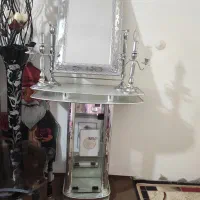 آیینه وشمعدان با پایه اش|صنایع دستی و سایر لوازم تزئینی|قزوین, |دیوار