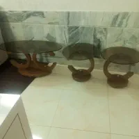 دوعدد میز عسلی به همراه جلومبلی|مبلمان خانگی و میز عسلی|تربتحیدریه, آغوی|دیوار