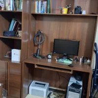 کتابخانه و میز کامپیوتر  و آینه دراور|میز تحریر و کامپیوتر|مشهد, فارغ التحصیلان|دیوار