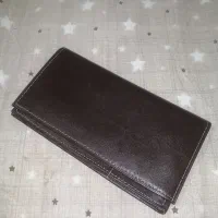 کیف پول چرمی گاوی قهوهای