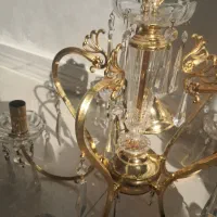 دو لوستر برونز  ۵ شعله و ۱۰ شعله|لوستر و چراغ آویز|تهران, وصفنارد|دیوار