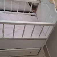 تخت کودک سایز 90 در 70 همراه با تشک|تخت و صندلی بچه|گرگان, |دیوار