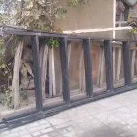 نردبان اهنی 4متری جمع شو چرخ دار دو طرفه