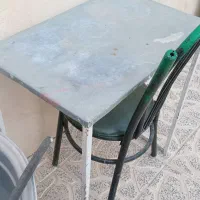 میز فلزی..صندلی.منقل کباب به همراه فن برقی|اجاق گاز و لوازم برقی پختوپز|لالجین, |دیوار