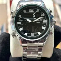ساعت کاسیو جی شاک دو زمانه موتور ژاپن فلزی Casio