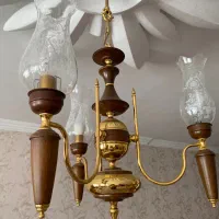 لوستر سقفی چوبی