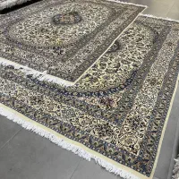 فرش دستباف (بساک)جفت ۹ متری ۴۰ رج گل ابریشم|فرش|مشکین‌دشت, |دیوار