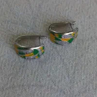 گوشواره روکش نقره میناکاری|جواهرات|تهران, دریان‌نو|دیوار