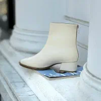 بوت کرم استخوانی ، شیری پاشنه دار سایز ۳۸