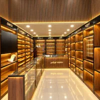 دکور دخانیات استند سیگار قفسه قلیان پیشخوان میزقهو