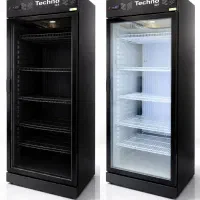 یخچال تک درب ایستاده وان مشکی و سفید